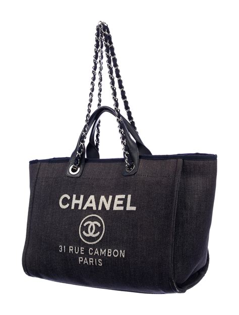 chanel deauville tote medium size|chanel large tote bag price.